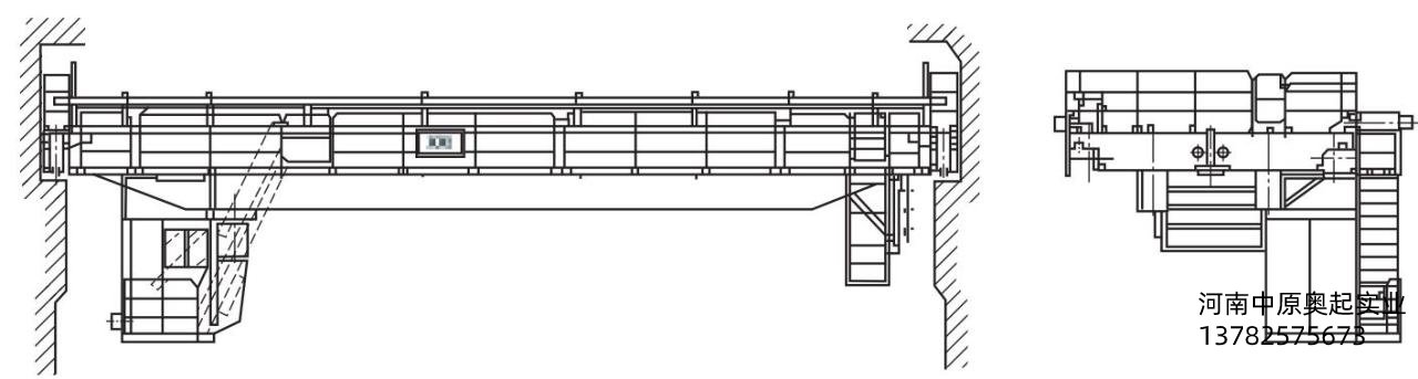 圖1-1傳統(tǒng)橋式起重機(jī)橋架